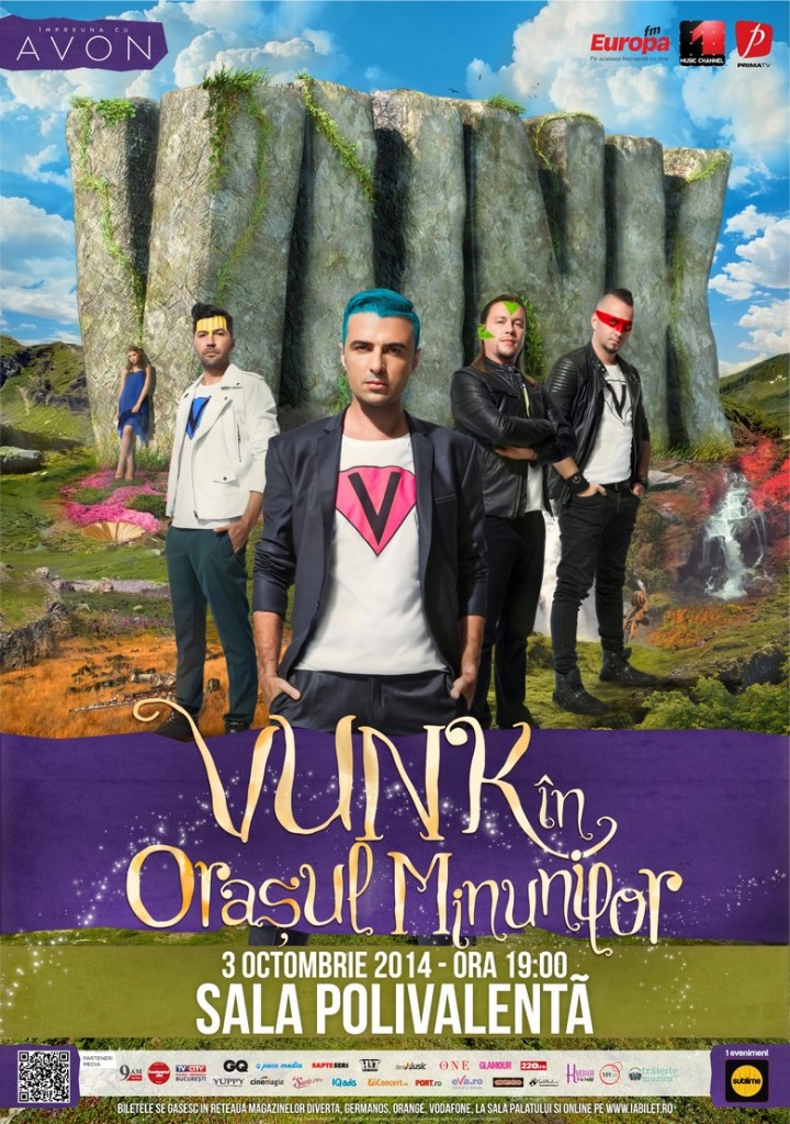Afis VUNK ORASUL MINUNILOR - Concert octombrie 2014