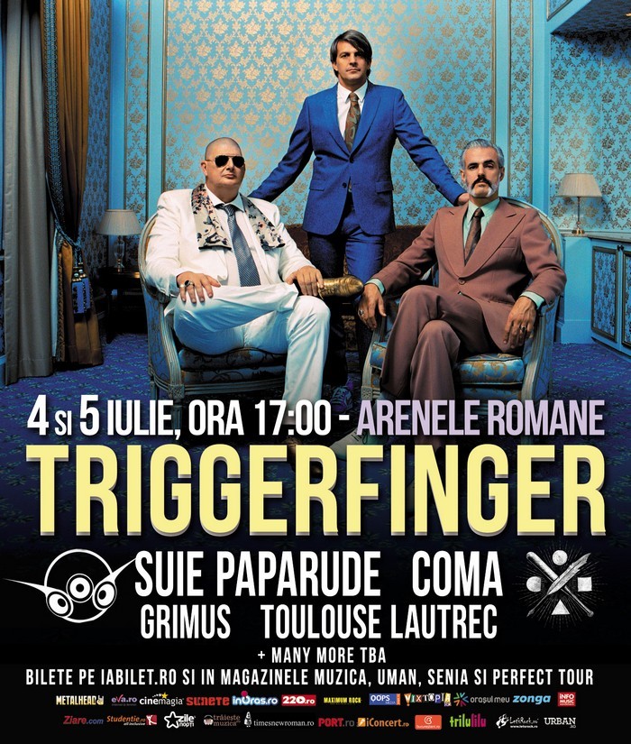 Triggerfinger, primul cap de afiş al celei de-a doua ediţii a festivalului Shine Triggerfinger afis shine
