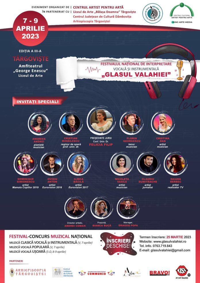 Festivalul de Muzică Glasul Valahiei 2023 din Târgoviște