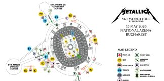 Program și regulament de acces concert METALLICA, 13 mai 2026